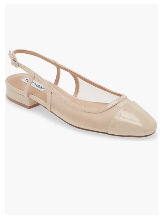 Steve Madden Shoes - Steve Madden Beige Two-Tone Slingback Flats